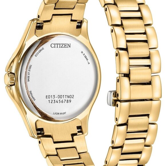 Citizen Eco-Drive Women\'s Gold Diamond Accents Calendar Watch main image 5